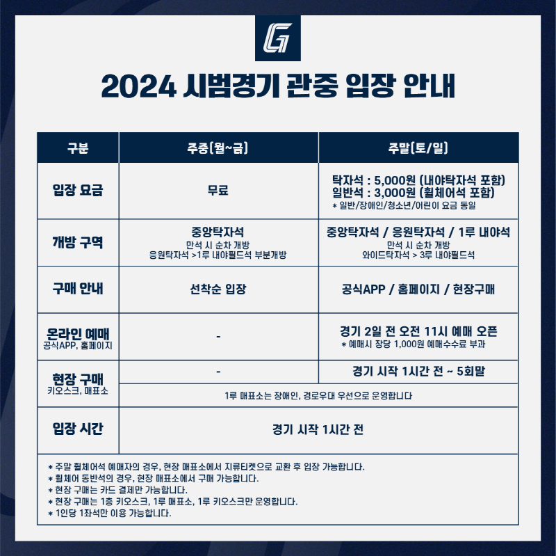 롯데, 2024 시범경기 온라인 예매 시작